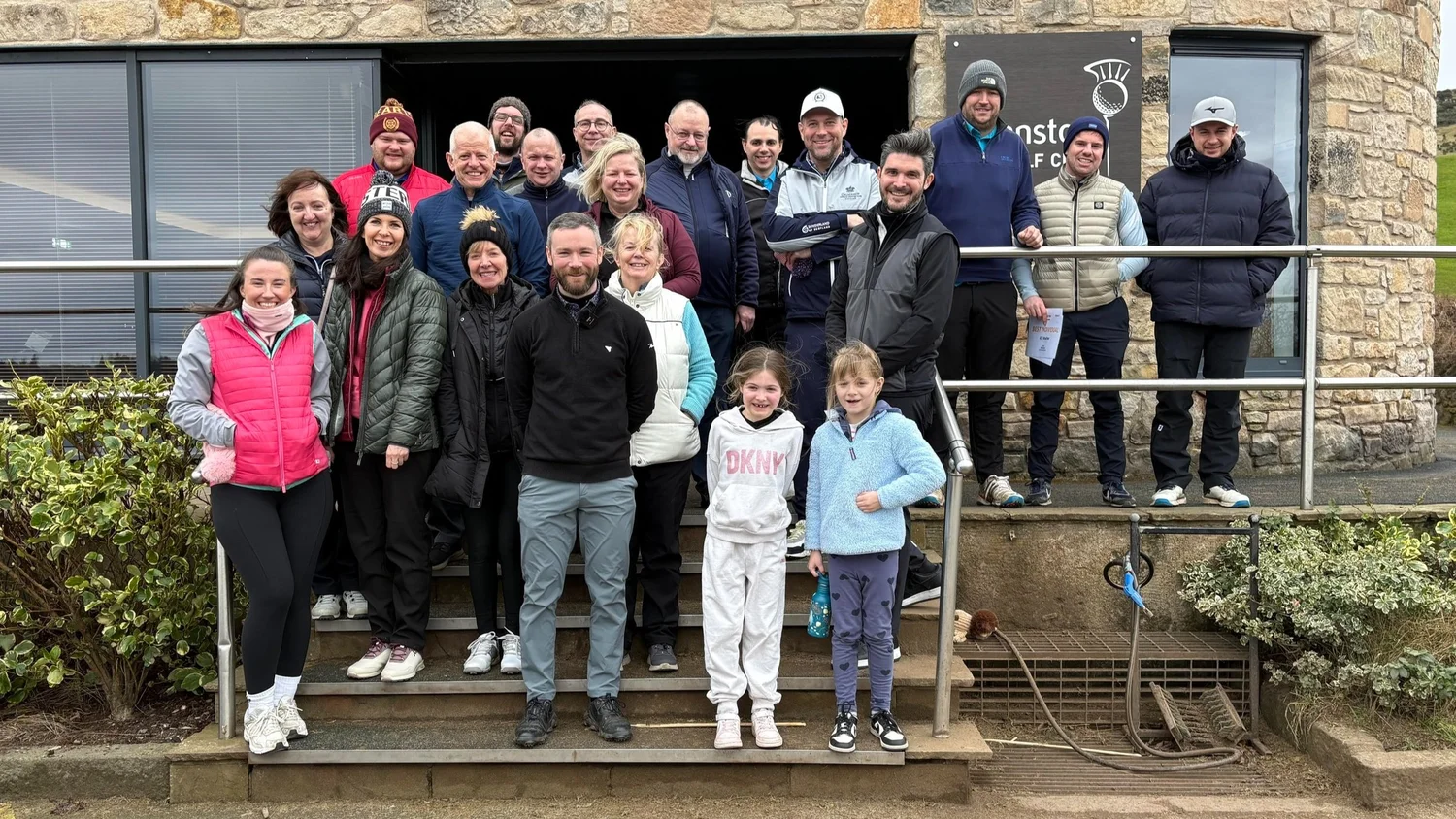 Junior golf in Edinburgh: beginners and families at a group event at Swanston