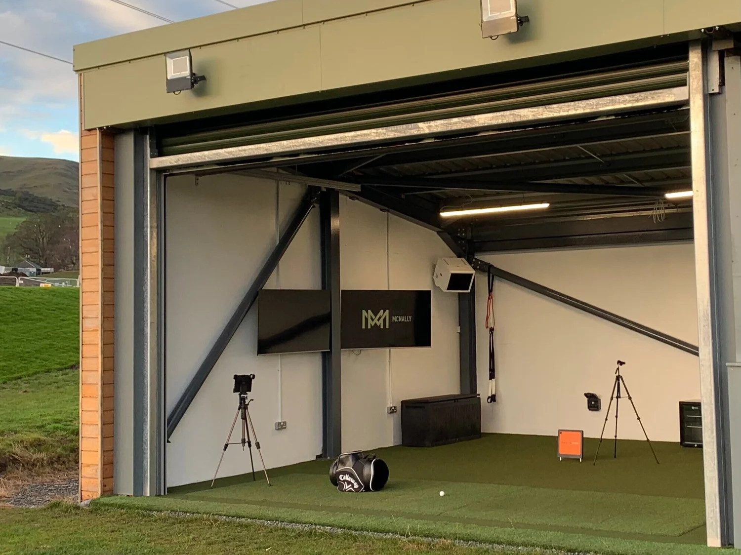 A golf assessment at Swanston in the TrackMan coaching bay