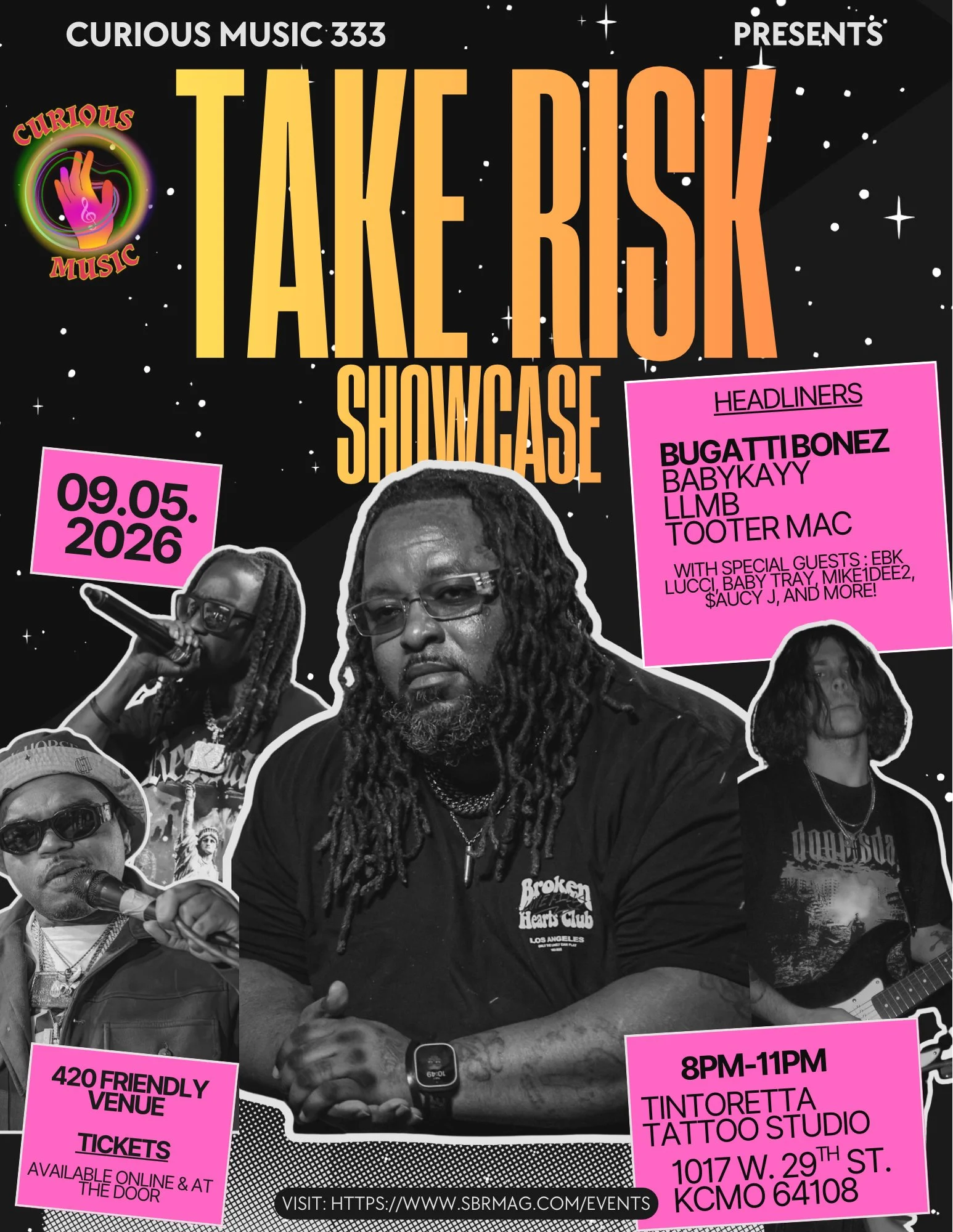 TAKE RISK SHOWCASE: BUGATTI BONEZ BIRTHDAY Presented by Curious Music 333