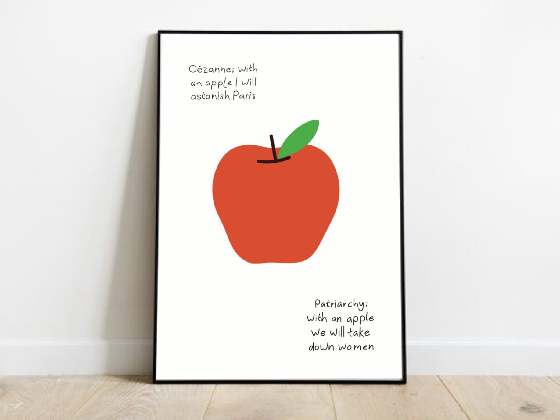 With an Apple…..