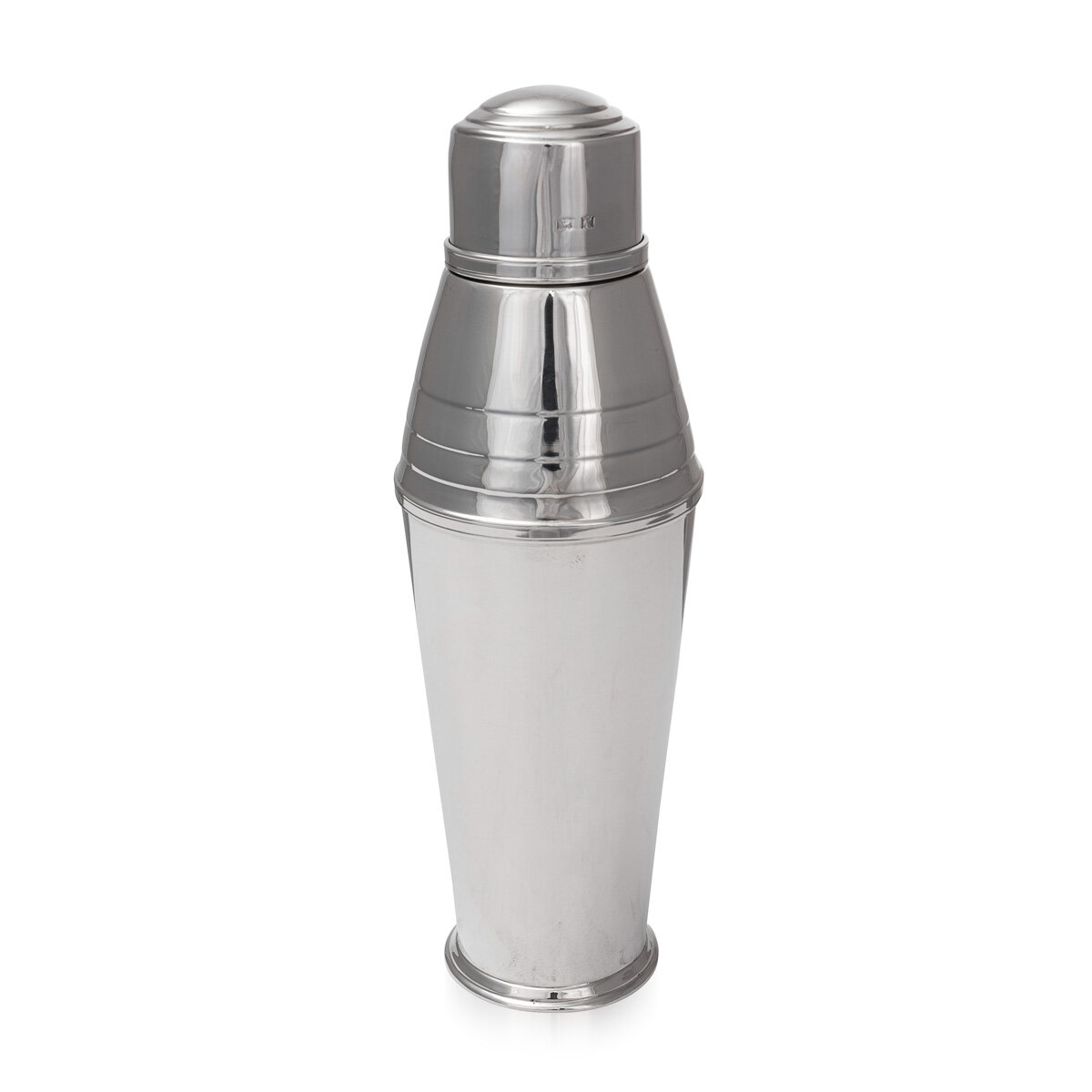 20thC English Art Deco Solid Silver Cocktail Shaker c.1961