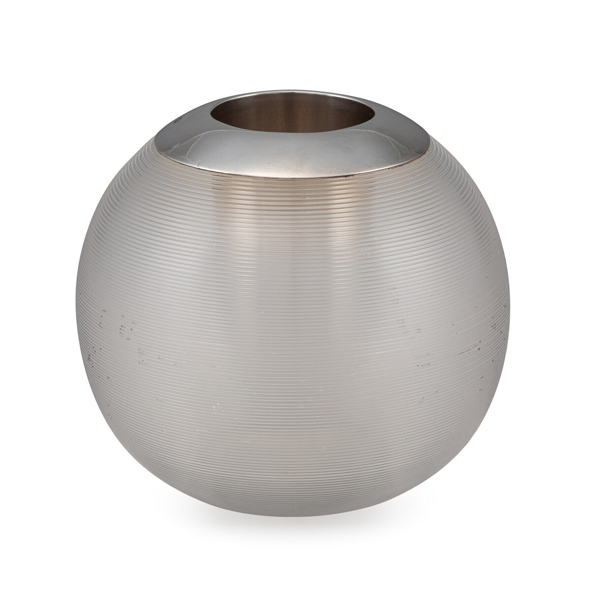 19thC Victorian Large Silver-Mounted Glass Match Striker c.1876