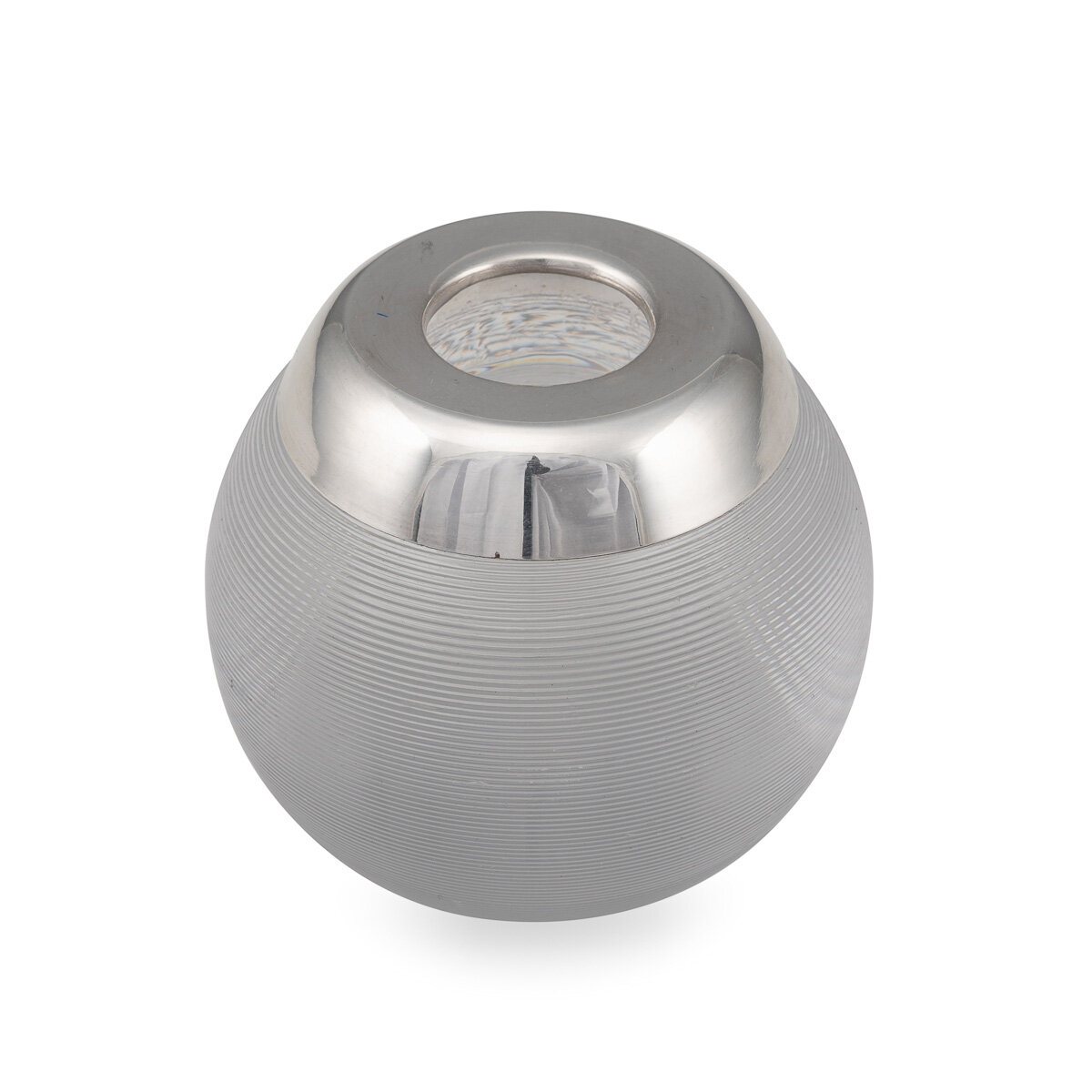 19thC Victorian Silver-Mounted Glass Match Striker c.1890