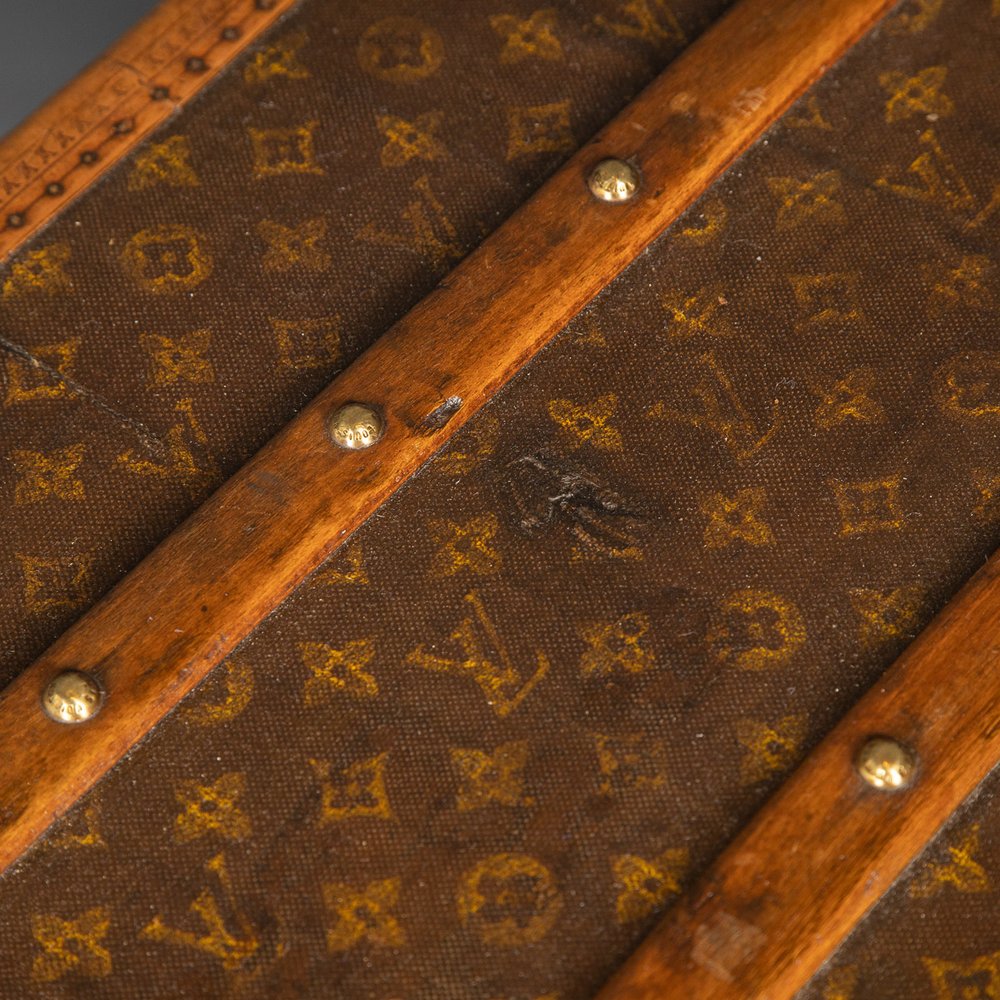 ANTIQUE 20thC LOUIS VUITTON CABIN TRUNK IN MONOGRAM CANVAS, FRANCE c.1930 —  Pushkin Antiques