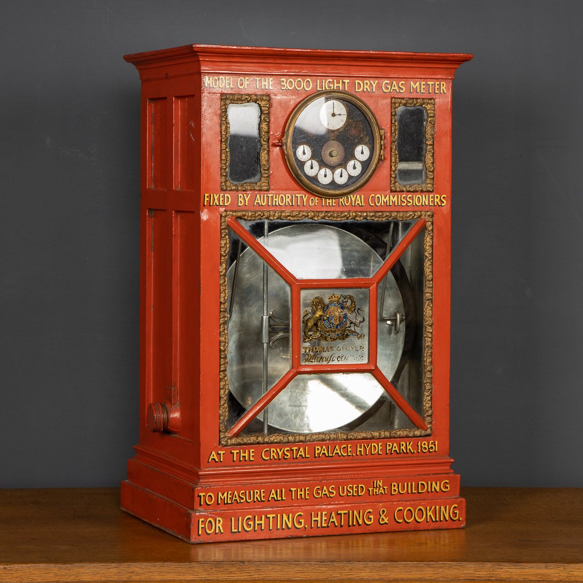 19thC Victorian Scale Model Of A Gas Meter, Crystal Palace Expo c.1851