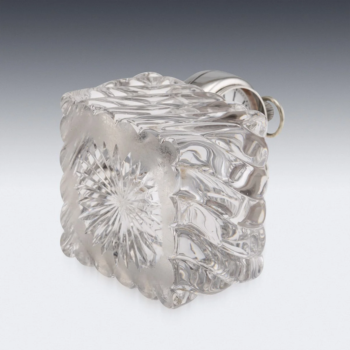 PUSHKINS.COM - D11667 - ANTIQUE 20thC SCOTTISH SOLID SILVER CLOCK & INKWELL BY HAMILTON & INCHES c.1903 - 20.jpg