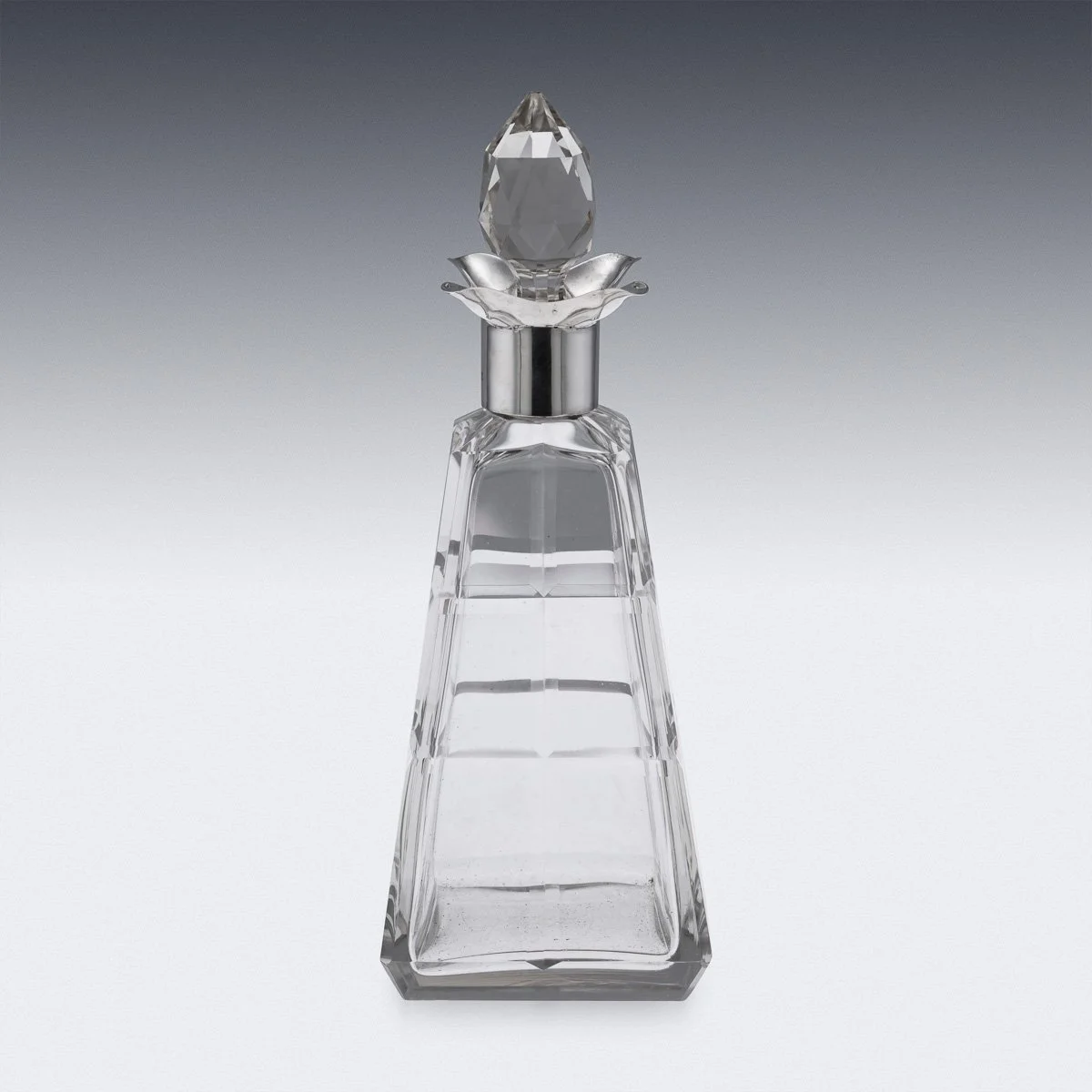 PUSHKINS.COM - D11719 - ANTIQUE 20thC ENGLISH SOLID SILVER & CUT GLASS DECANTER BY ASPREY, LONDON c.1911 - 18.jpg
