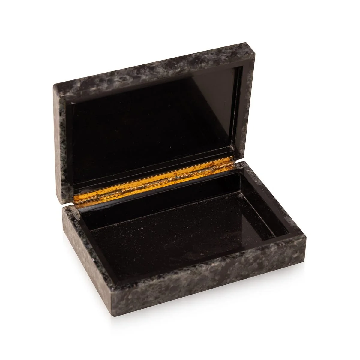 VINTAGE 20thC ITALIAN BLUE ICE GRANITE STONE BOX c.1960