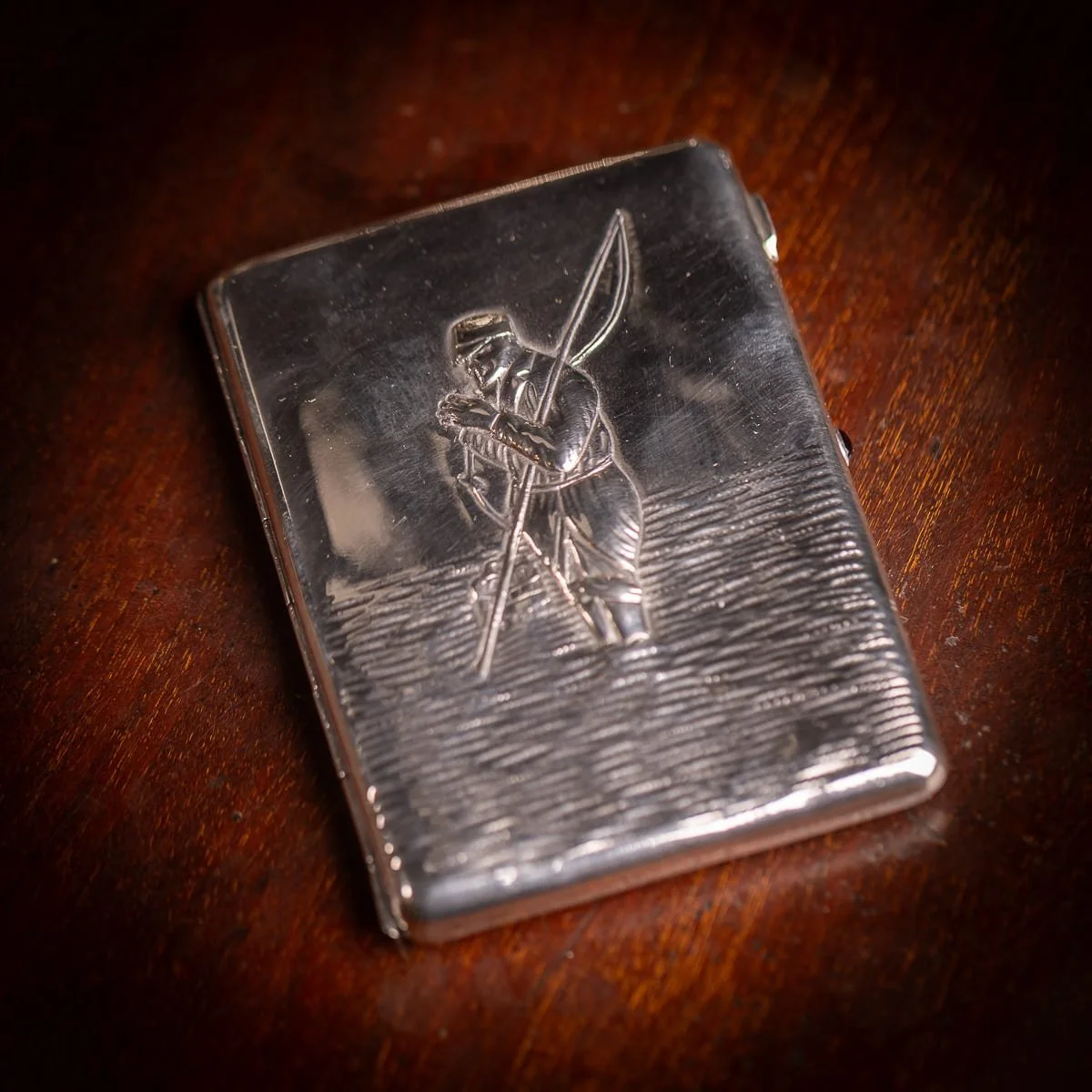 ANTIQUE 20thC IMPERIAL RUSSIAN SOLID SILVER CIGARETTE CASE, MOSCOW c.1900