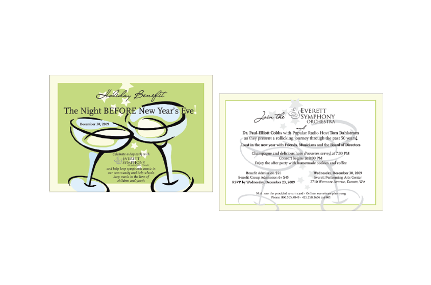 Everett Symphony event postcard