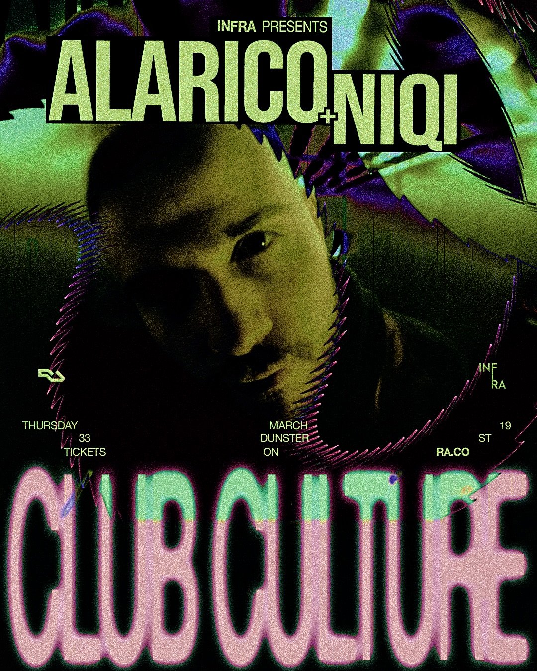 // Club Culture: Alarico &amp; Niqi 

03.19.26 | 10PM - 2AM | 21+ 

// @alarico___
// @niki.bakhtiyar

This Thursday, we welcome Alarico, the Milan-based DJ and producer whose sound draws heavily from the raw, forward energy of 90s techno. Active in 