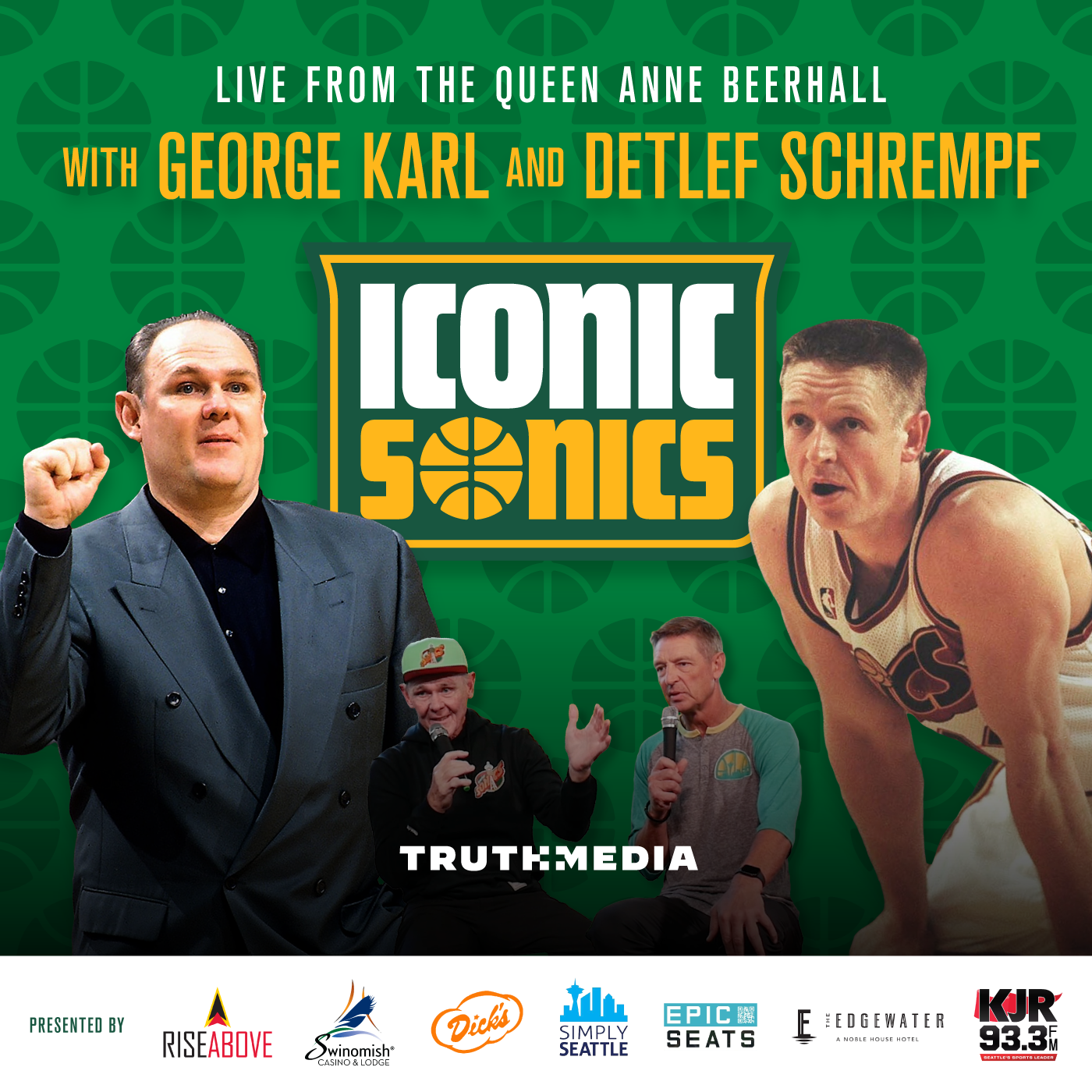 LIVE episode with Detlef Schrempf and George Karl from the Queen Anne Beer Hall
