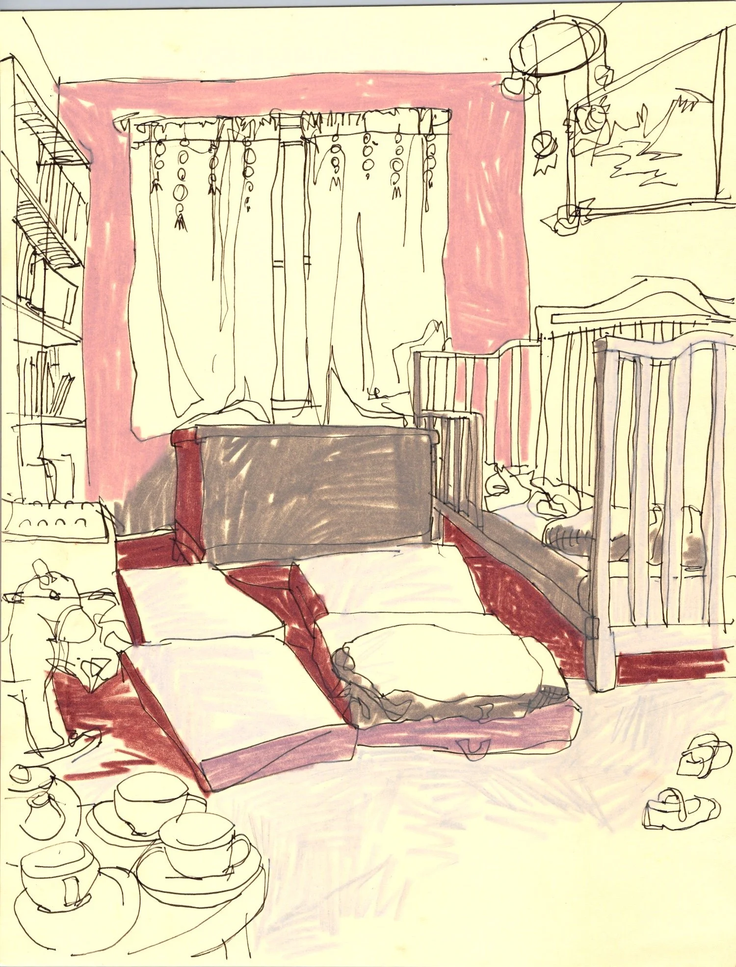 movie night in little sisters room