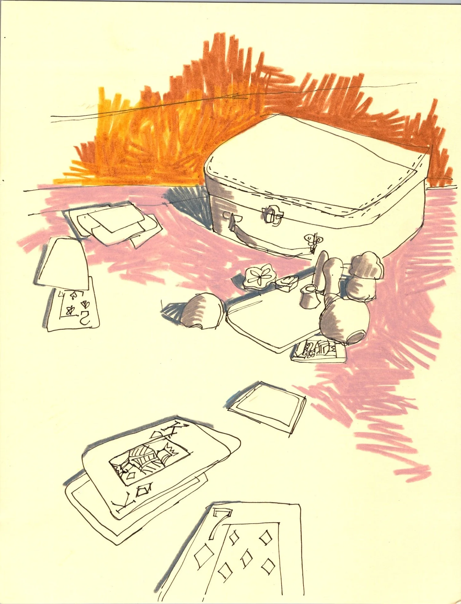 play food and playing cards