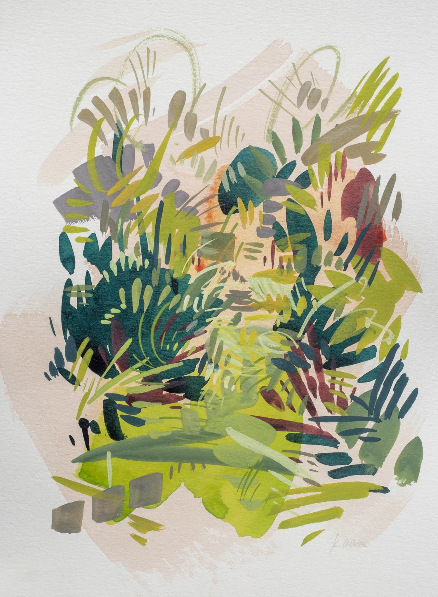 9"x12" ink, acrylic, gouache on paper