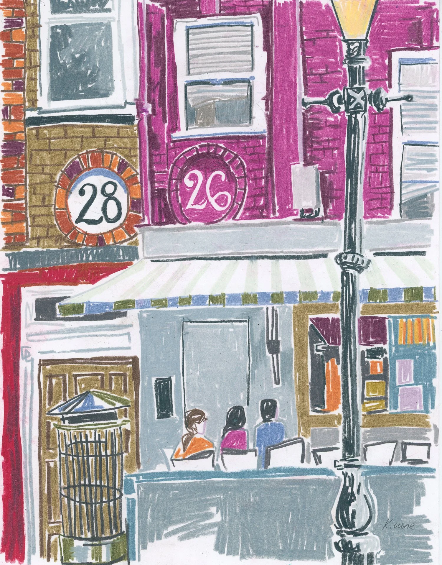 brunch at st christophers place
colored pencil on paper 
8.5x 11 inches
2026