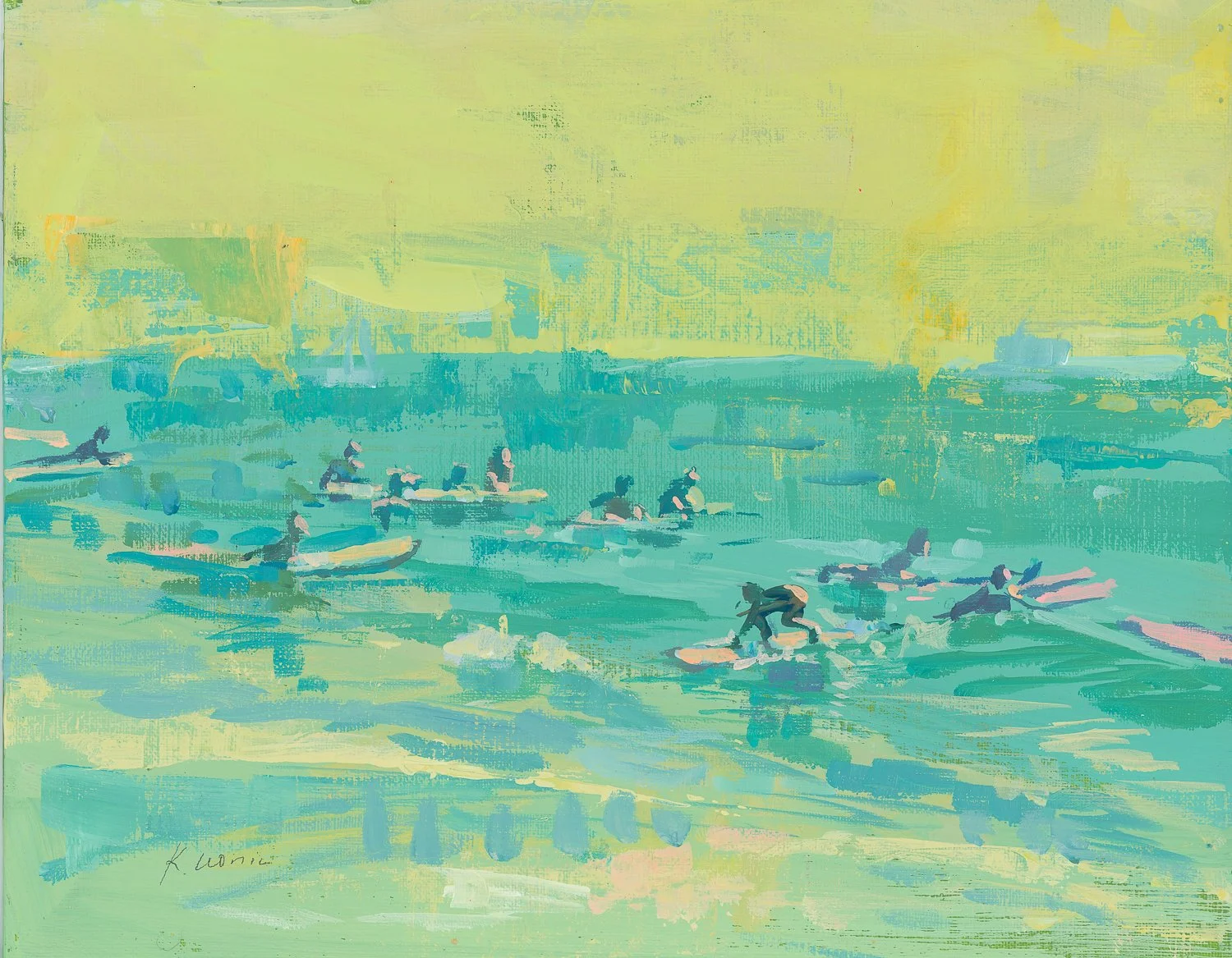 surf school 2 8x10 gouache on paper.jpg