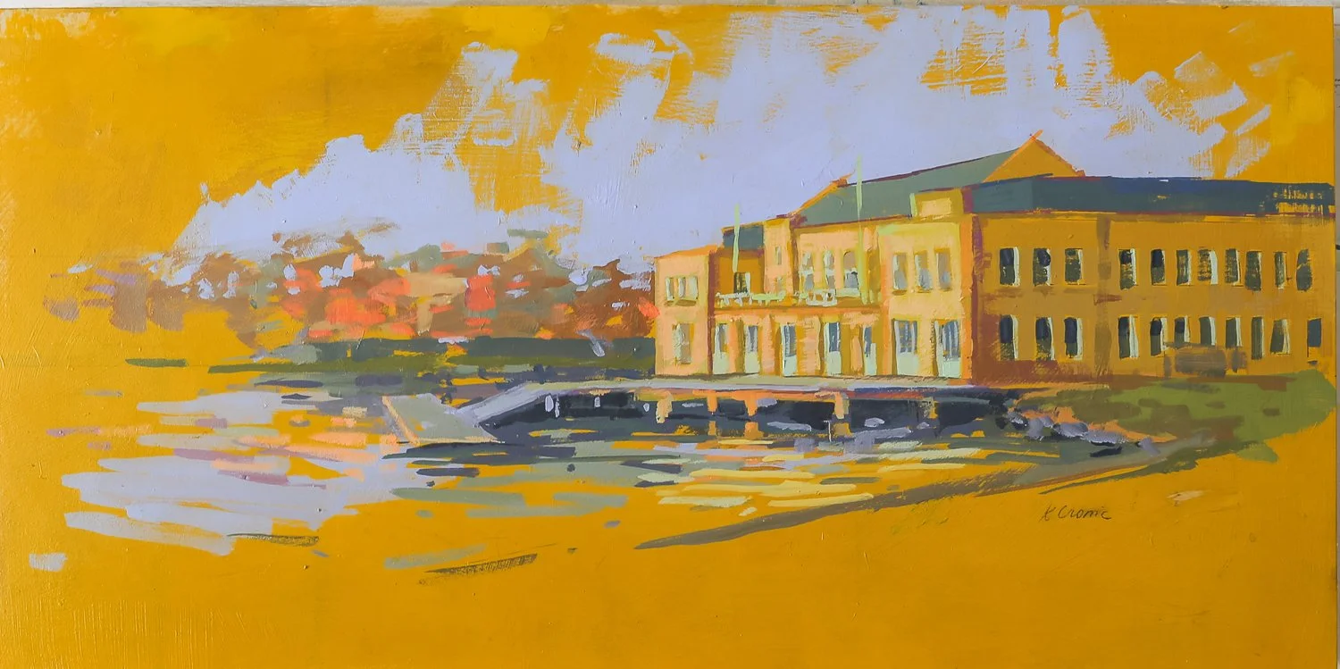 
Hubbard Sunrise,  12x24", acrylic on cradled panel, 2025