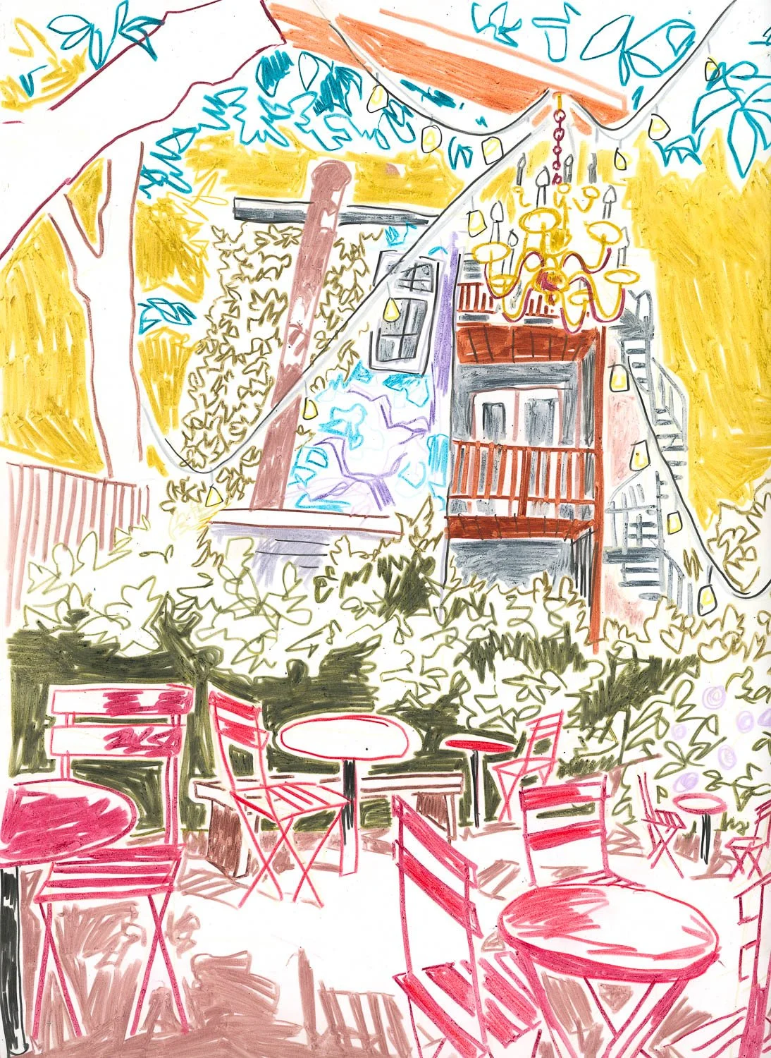 secret garden 2
colored pencil on yupo paper 
12"x9" | 2025