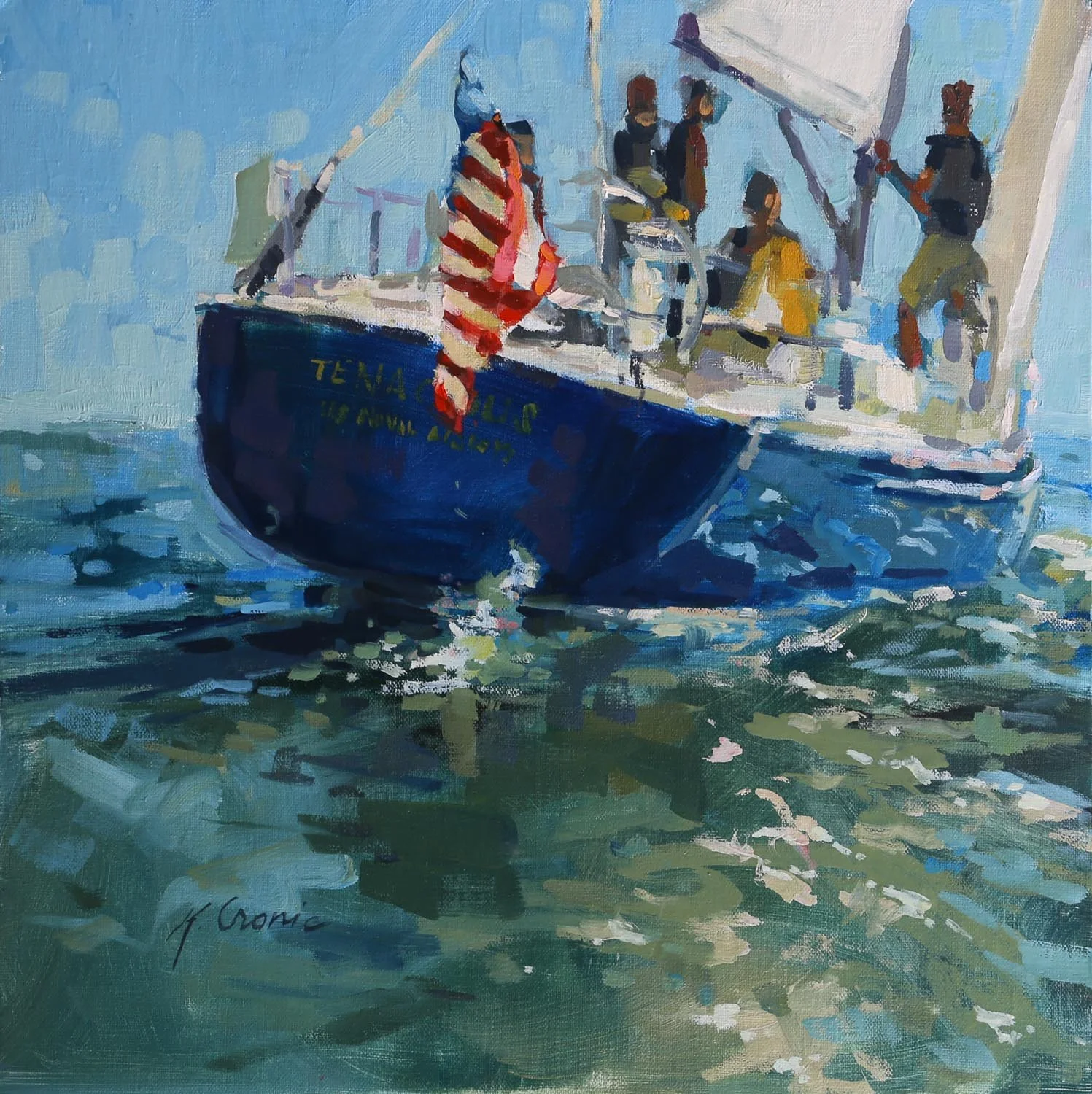 the Ensign, 12"x12" oil on panel, 2023