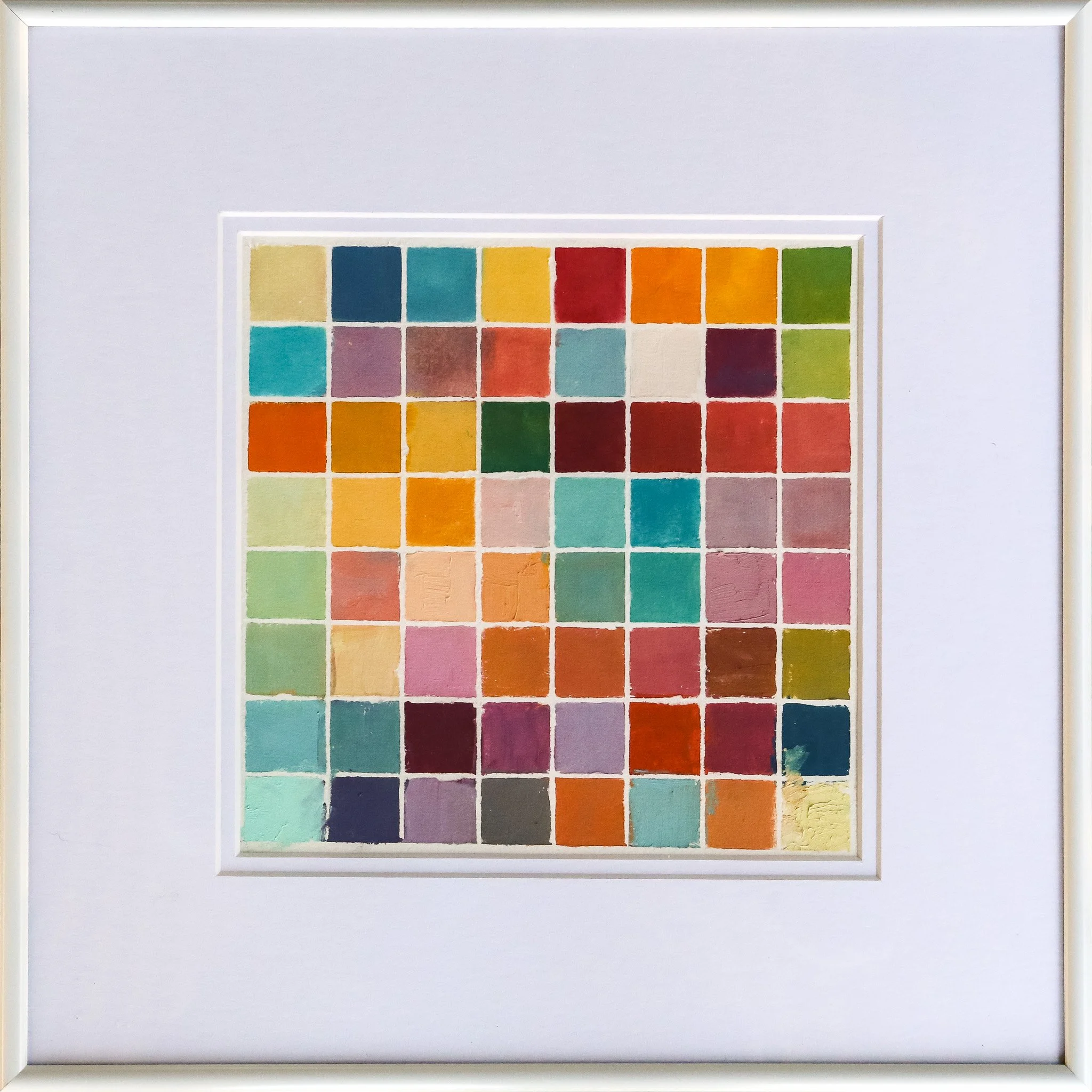Candy Color Notes, 8x8 framed to 14%22x14%22, oil on paper, Kristin Cronic, $300 .jpg
