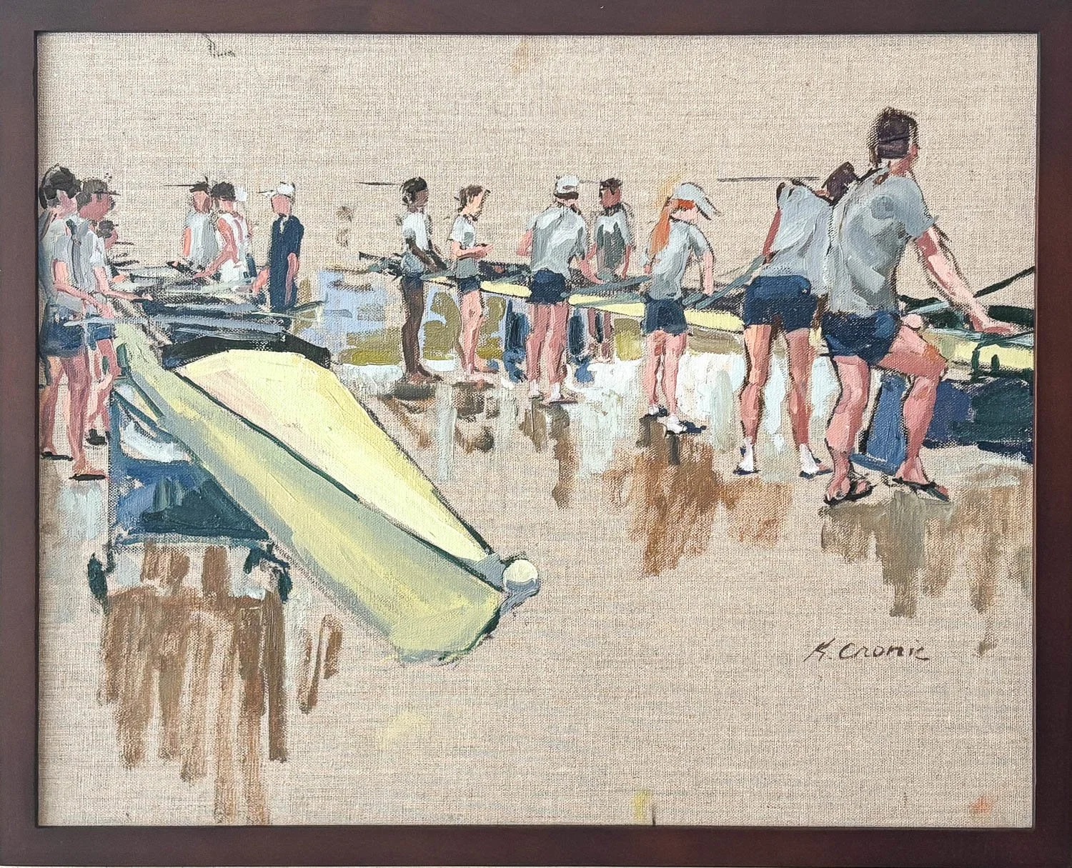 Post Row Ritual ,16”x20” oil on panel, 2025