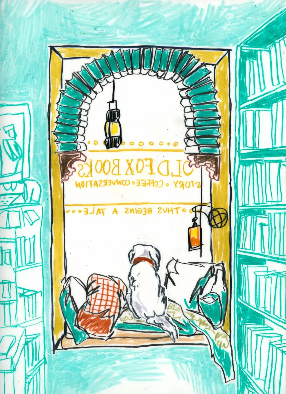 the book arch
colored pencil on yupo paper 
12"x9" | 2025