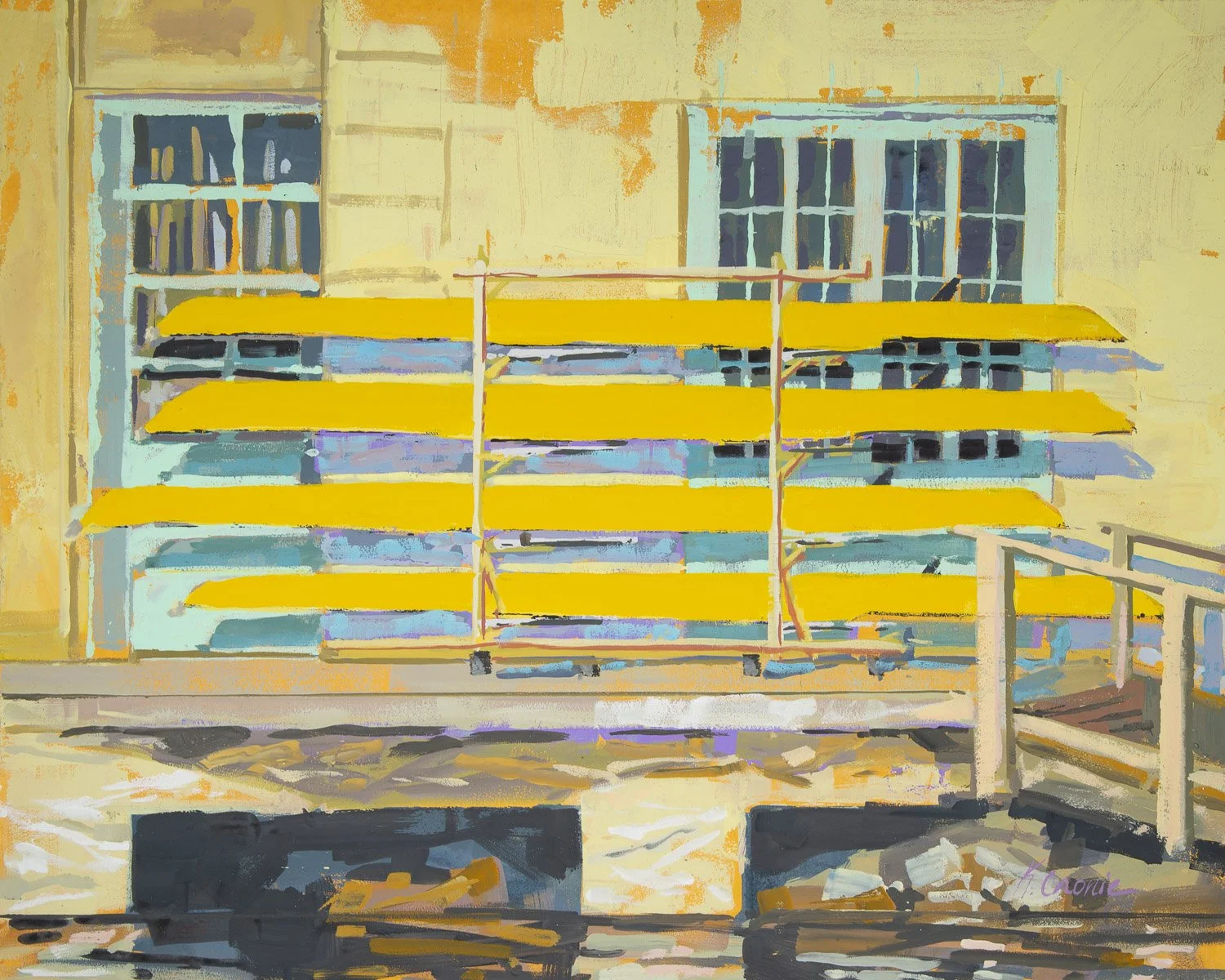 shells on a trailer
16"x20”, gouache on cradled panel, 2025