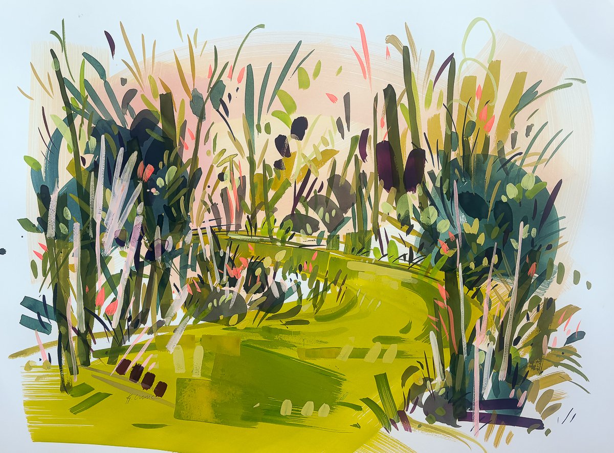 22"x30" ink, acrylic, gouache on paper