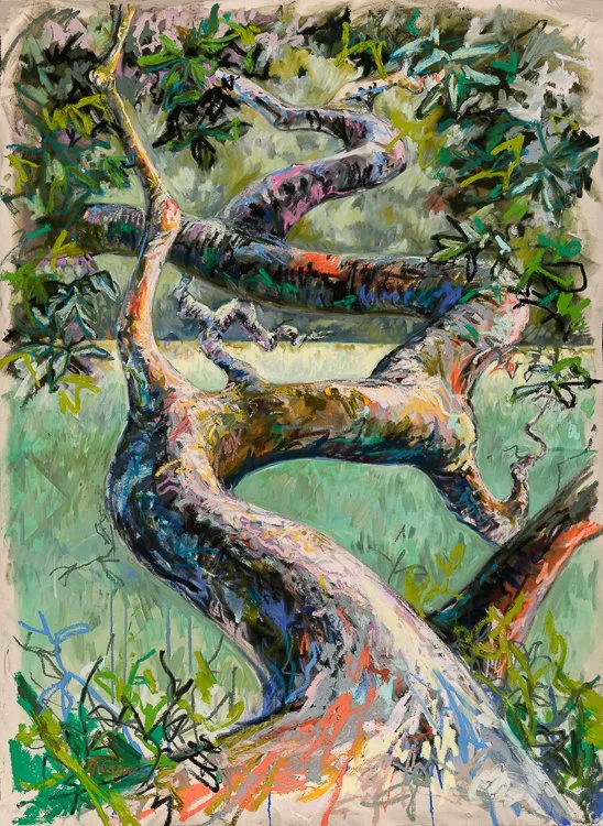 unsubscribe
colored pencil, acrylic, and oil on unstretched canvas
84 x 62 in
2026