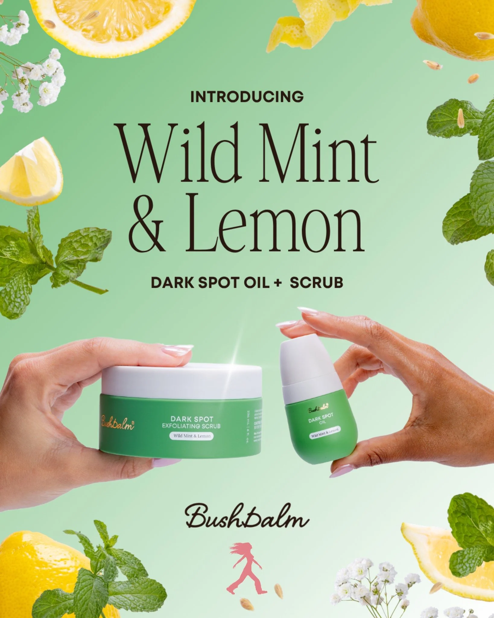 Fresh, bright and a little bit zingy 🍋🌿

Meet Bushbalm&rsquo;s new **Wild Mint &amp; Lemon Dark Spot Oil + Exfoliating Scrub**, made for the spots that sometimes need a little extra attention.

Think bikini line, underarms, legs, or anywhere you&rs