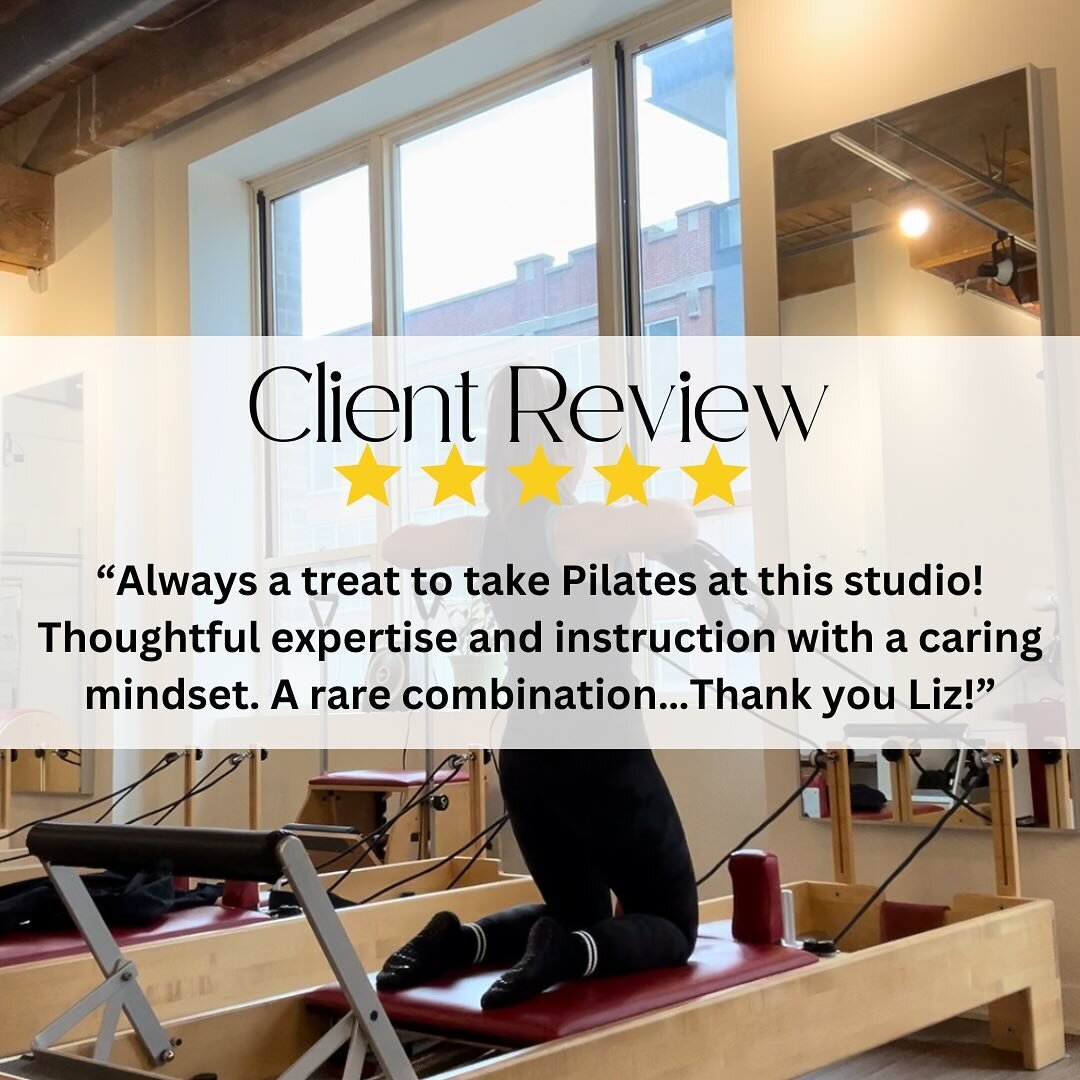 Thank you for the reviews! We strive to provide all of our clients with a positive movement experience and we are thrilled with the feedback! 

⁣
.⁣
.⁣
.⁣
.⁣
.⁣
#rivernorthchicago #chicagopilatesstudio#pilates #pilatesclass #pilatesinstructor #pilate