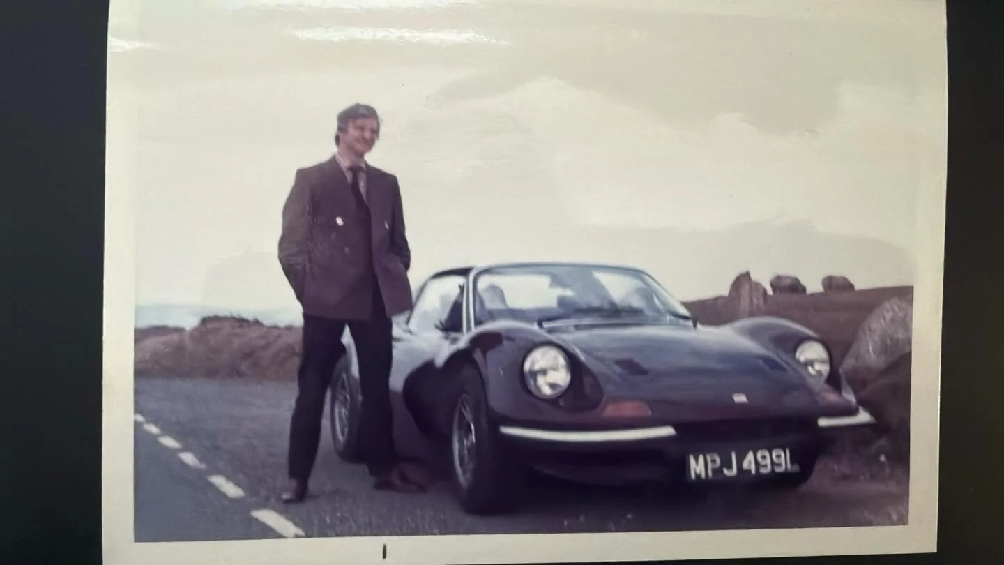 It&rsquo;s not a great photo but it&rsquo;s the first one my brother has found of the Dino 246GTS my dad bought my stepmum for her 21st birthday back in 1972. Sadly neither are still with us. He ordered it new via Maranello and when he went to pick i