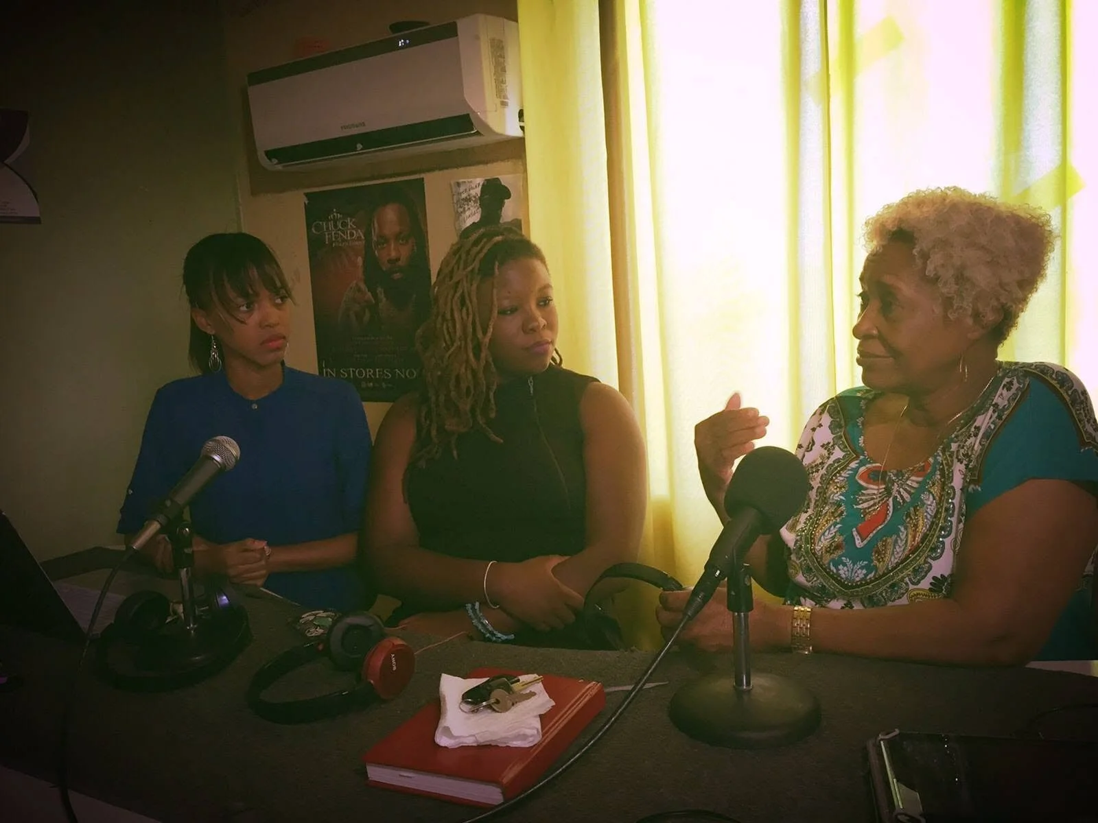 Sarah-Anne Gresham and Nneka Nicholas discussing consent, bodily autonomy on the radio programme, "Let's Talk Health" in 2015 with Alexandrina Wong, the director of Women Against Rape (WAR).