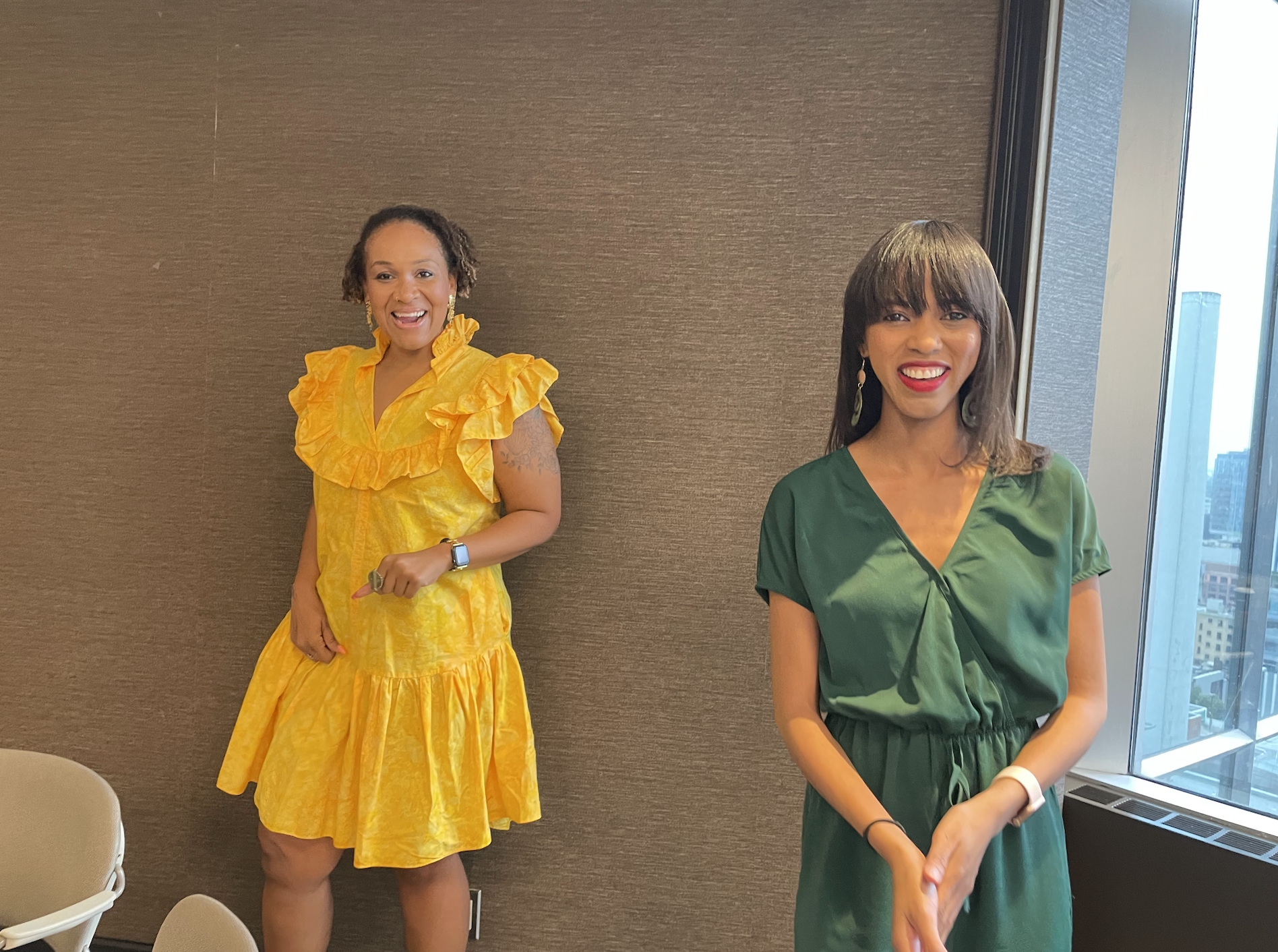 Sarah-Anne Gresham, co-founder of Intersect Antigua-Barbuda, and former Board Director at the Equality Fund, pictured with Amina Doherty, Co-Founder of the Black Feminist Fund, former President of People, Equity, and Culture, and current Head of Prog