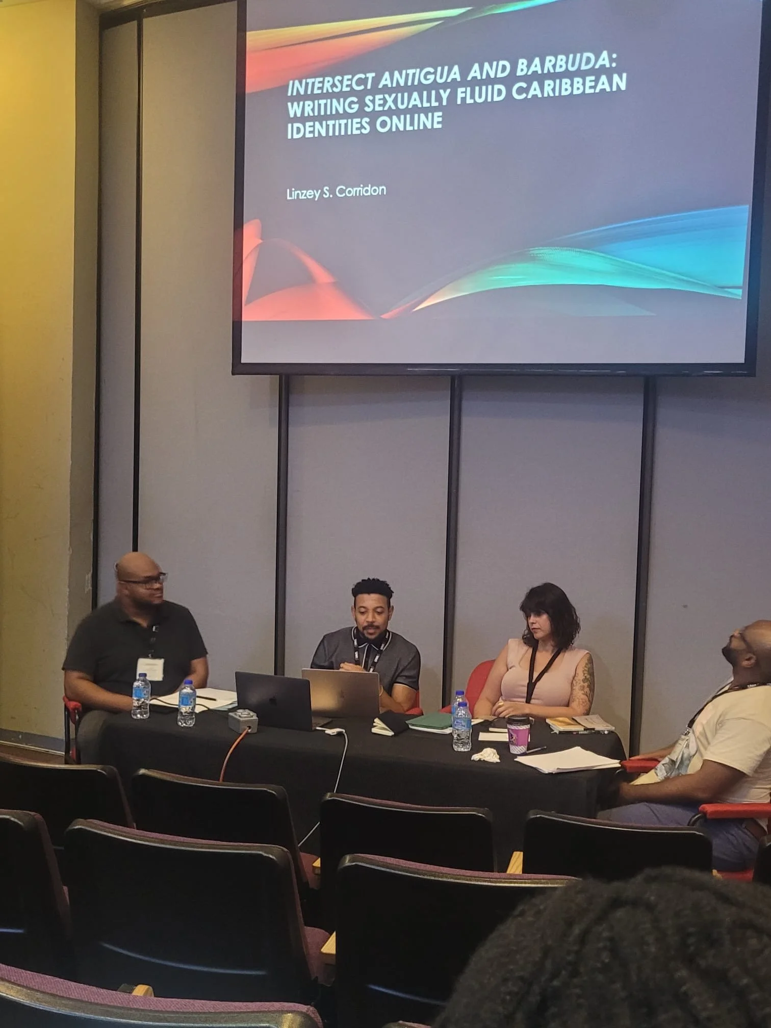 Dr. Linzey Corridon, current editor at Intersect, presenting on Intersect Antigua-Barbuda: "Writing Sexually Fluid Caribbean Identities Online," at the 42nd Conference for West Indian Literature in 2024.