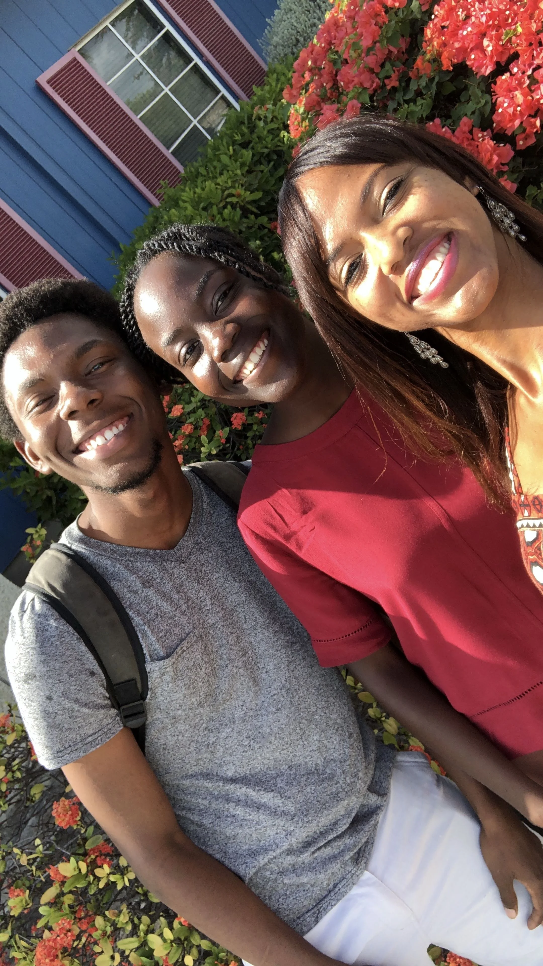 Nicholas Jeffrey (Researcher) and Annetta Jackson (Storyteller) pose with Sarah-Anne Gresham.