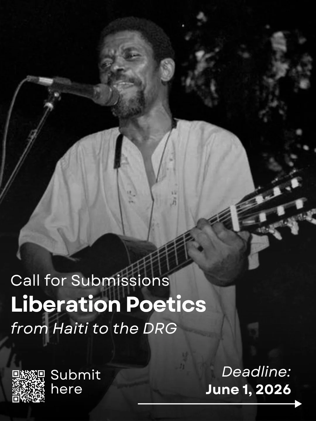 Have you submitted a piece for 𝐋𝐢𝐛𝐞𝐫𝐚𝐭𝐢𝐨𝐧 𝐏𝐨𝐞𝐭𝐢𝐜𝐬 as yet? There&rsquo;s still time! Send us your critical essays, reviews, fiction, plays, poetry, posters, screenplays, art, or photography by 𝐉𝐮𝐧𝐞 𝟏𝐬𝐭 ✍🏾📚🎨🎭 🎥 🎞️

🔗 Want