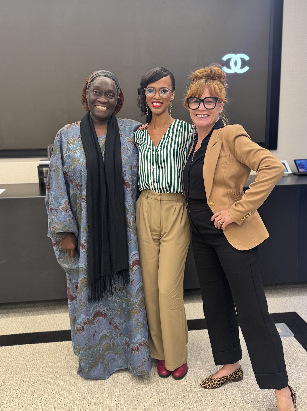 From Left: Theo Sowa (Co-Chair, The Equality Fund), Sarah-Anne Gresham (former Board Director, The Equality Fund), and Jess Tomlin (CEO, The Equality Fund), in March, 2025 at an Equality Fund event.