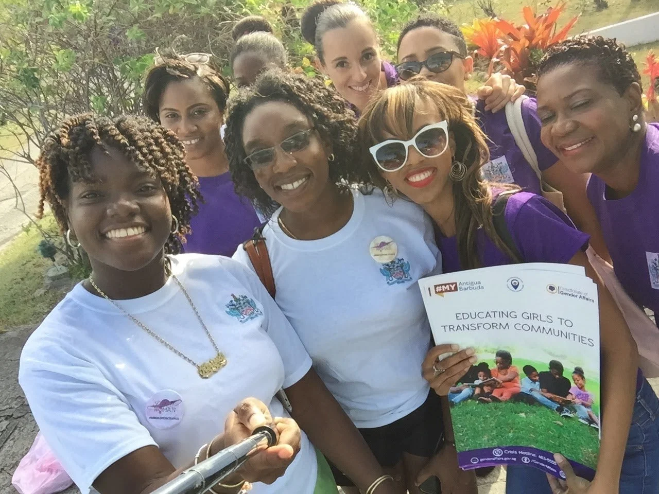 Sarah-Anne Gresham, co-founder of Intersect Antigua-Barbuda and research officer at the Directorate of Gender Affairs at a gender justice rally in St. Kitts in 2017.