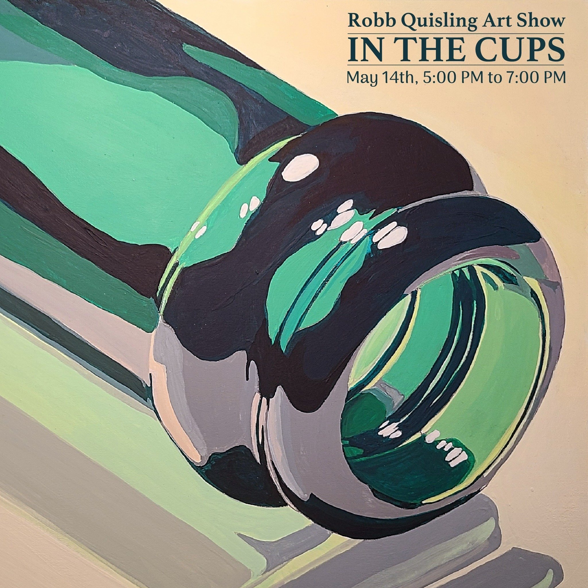 Get ready for a night of art and jazz! Join us for &quot;In The Cups&quot; by Robb Quisling at Rathskellers on May 14th, 5-7 PM. Dive into paintings exploring our ties with alcohol.

Stay after for The Hot Club of Duluth, playing live jazz from 7:30-