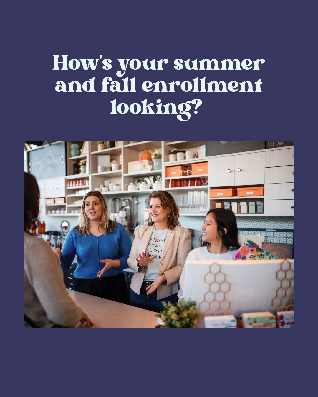 We're halfway through April. 

☀️🍂 How's your summer and fall enrollment looking? 

If you're ahead of the game, amazing. 
Keep going. 

If you're behind, it's not too late. 
But you need to START NOW. 

The families who plan ahead are making decisi