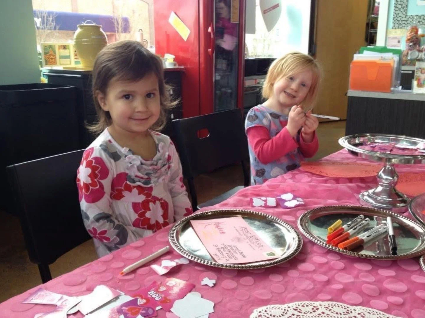 💕 This photo is 12 years old. 

Two little Peake Academy graduates at one of our Valentine's parties. Crafting, laughing, doing what preschoolers do best. 

Those same girls are in high school together today.

That party was also an additional reven