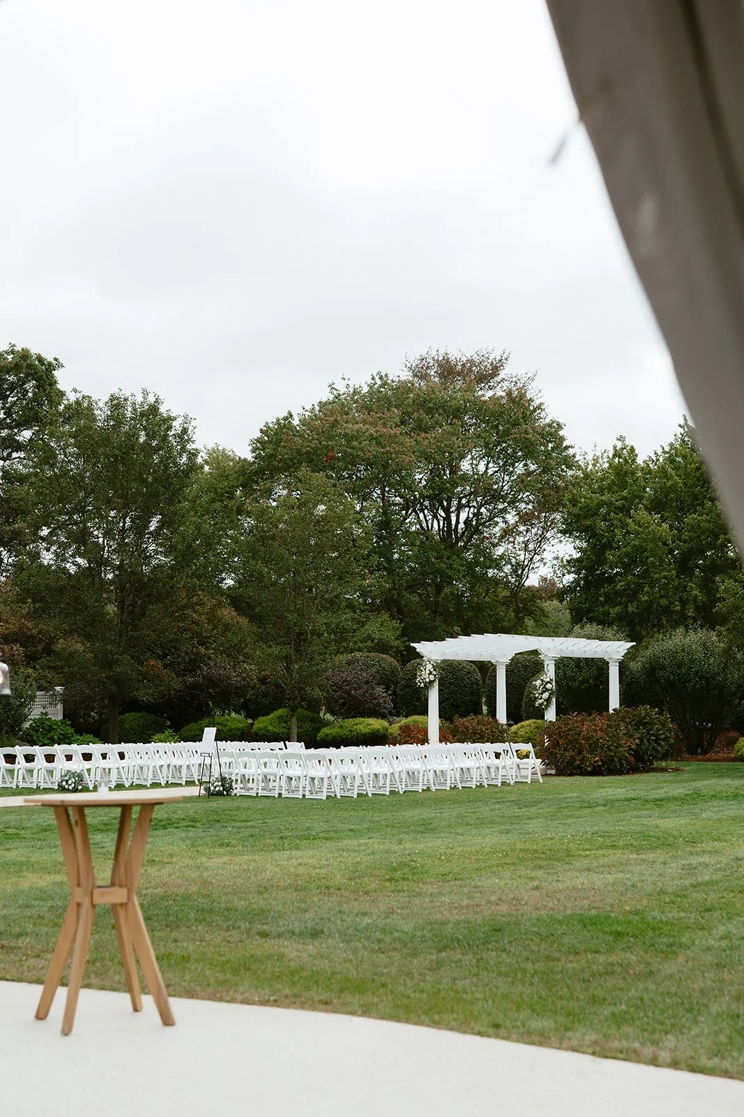 The Villa's outdoor ceremony under the pergola