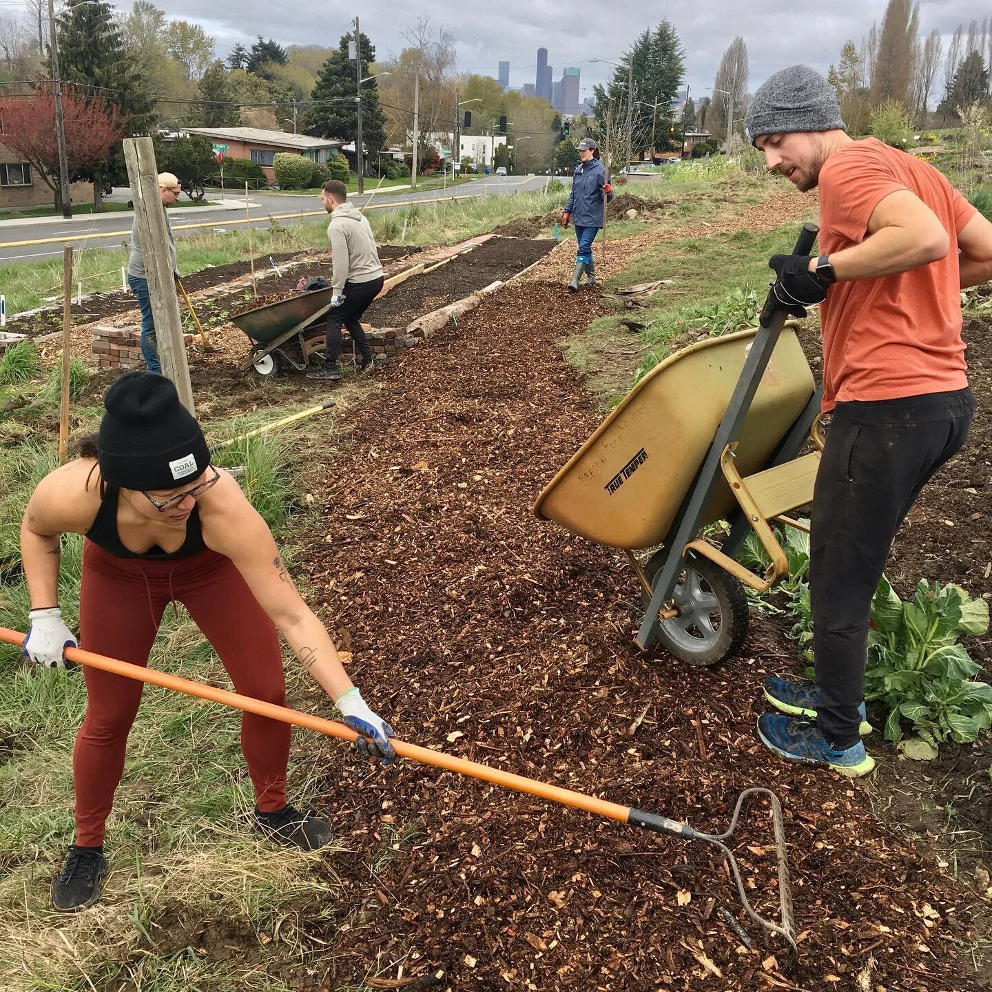 Mark your calendar for the Beacon Food Forest monthly community work party, every 3rd Saturday 10-2 - next one is May 20th! 🌱 

These photos are some awesome volunteers from April. 🧡

At the May work party, you can look forward to:

- weeding in sh