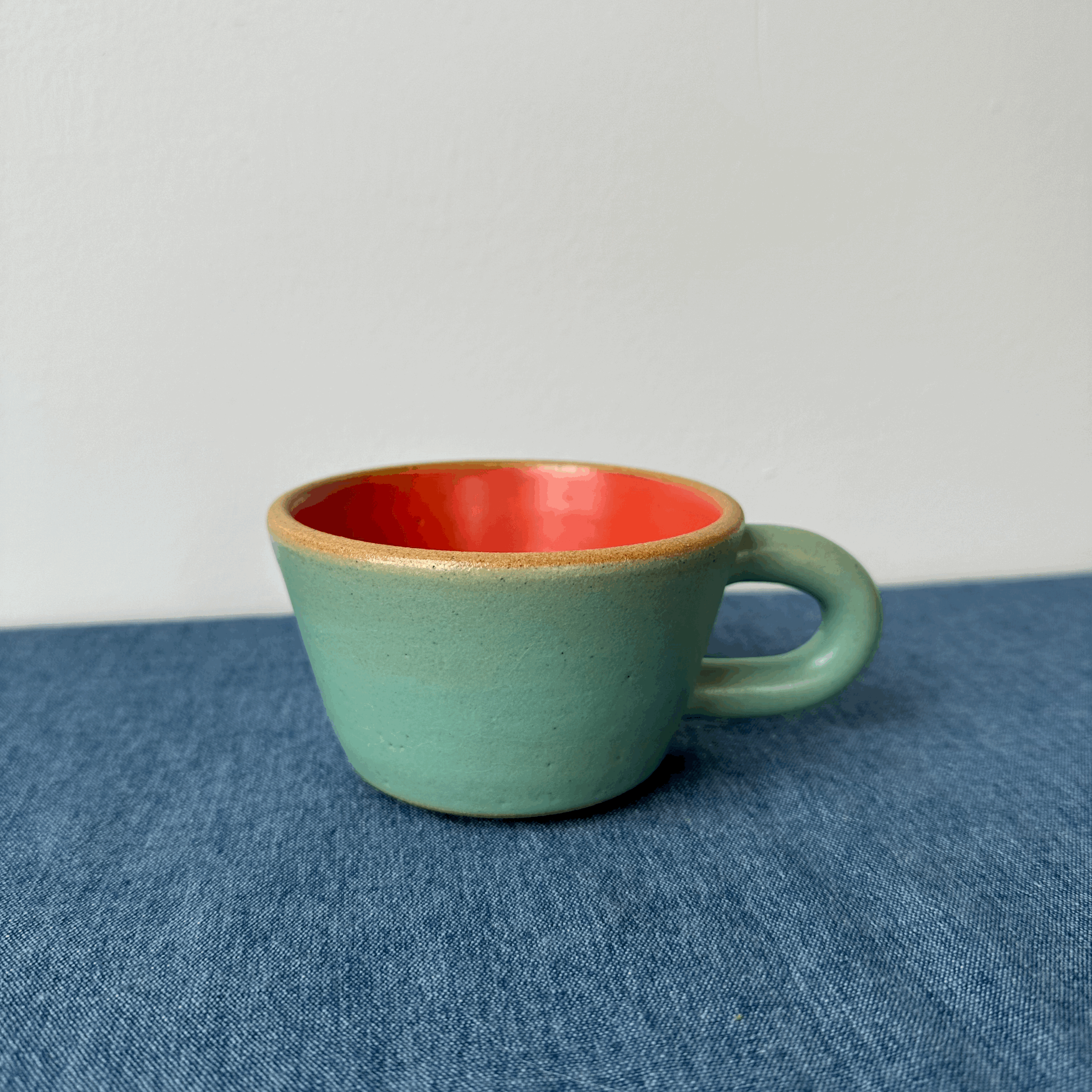 Camellia Cup/Short - Coral/Seafoam