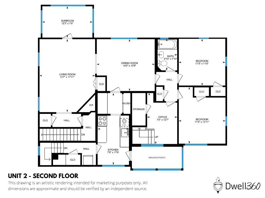30 Oakley Road, Unit 2, Watertown D360 Floor 2.png