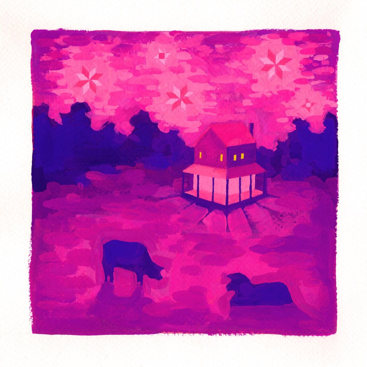 Pinwheels in the Sky 
Gouache on paper 
8 x 8 inches
2025

Original painting and prints will be available at Renegade Craft NYC in December 🌟