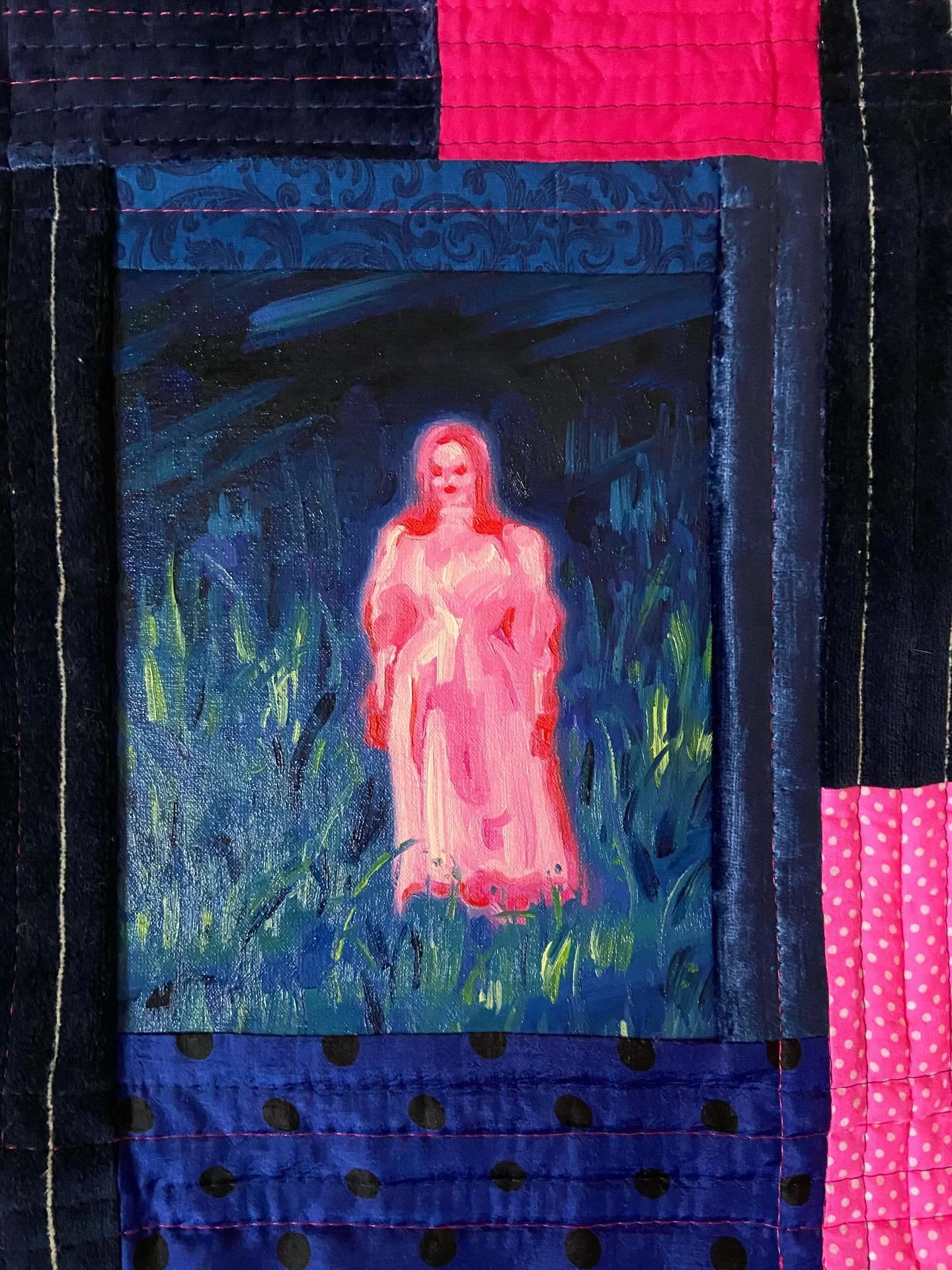Getting back into quilting, here&rsquo;s a current work in progress 💗
