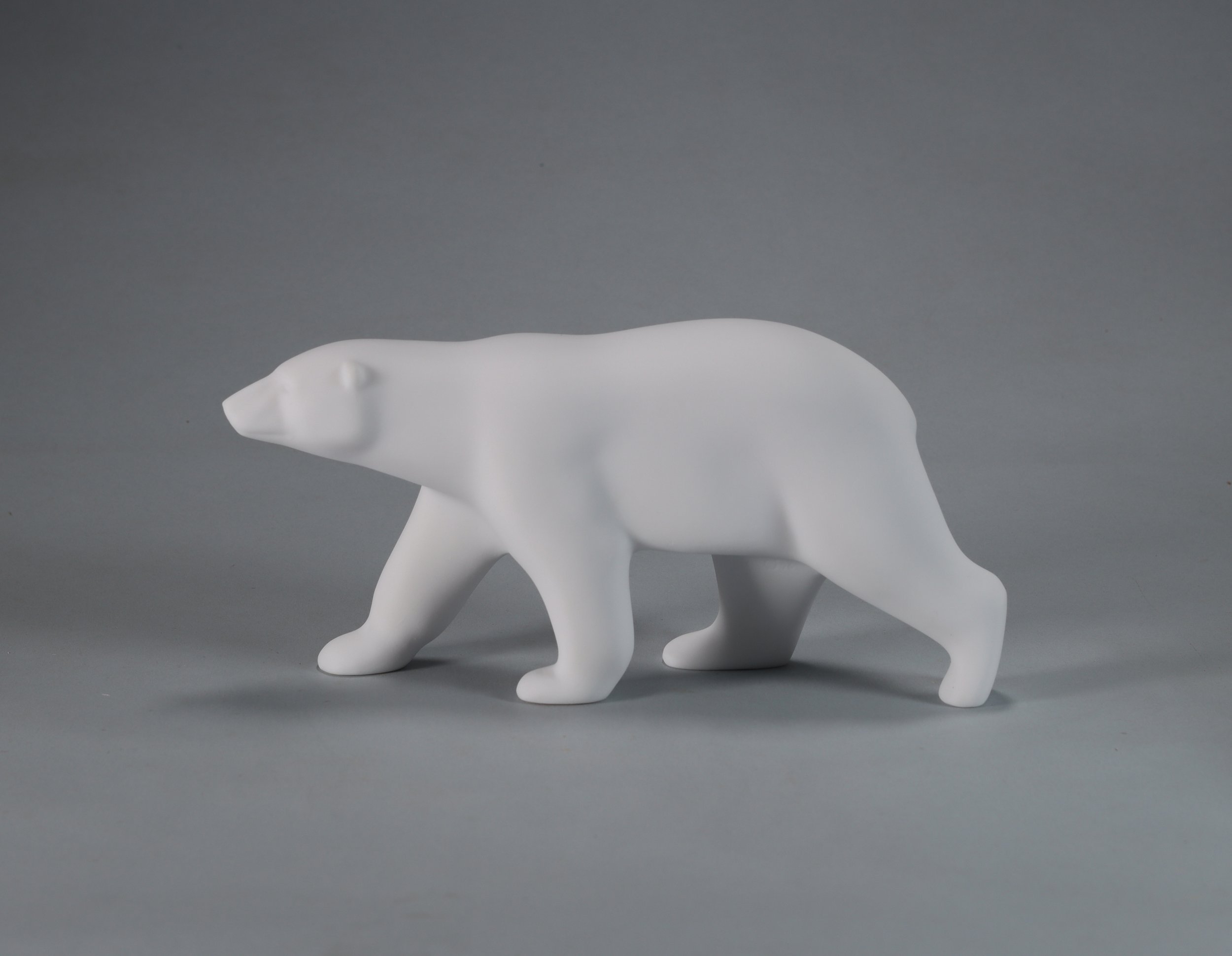 Polar Bear Sculpture 9in Long Pellucida (Free Standing)